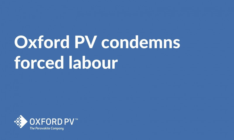 Oxford PV condemns forced labour